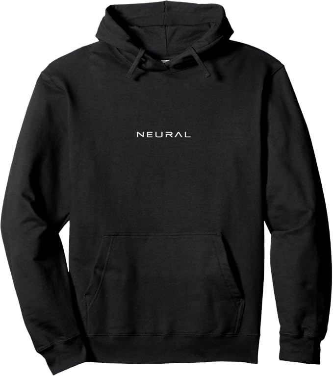 Black NEURAL pullover hoodie, as shown on Amazon