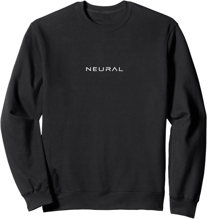 Black NEURAL crewneck sweatshirt, as shown on Amazon