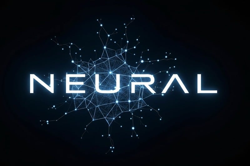 NEURAL wordmark over an abstract network of light